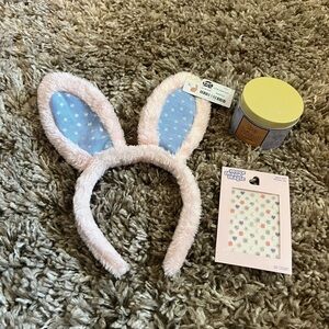 NWT Target candle, bunny ears and nail sticker bundle